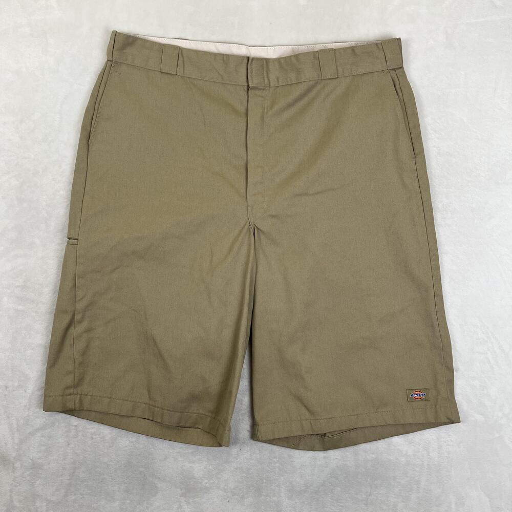 Dickies Shorts Mens 44 Beige Work Chino 14 Inseam Flat Front Workwear Utility